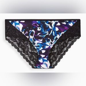 Torrid Microfiber Hipster Panty With Lace Cage Back, sz 1X